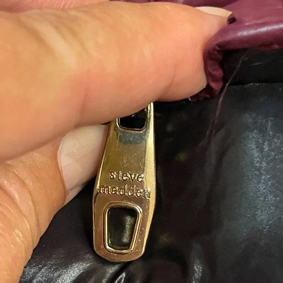 Steve Madden M/ L Down Bordeaux Quilted Puffer Coat Jacket with Hood - Picture 6 of 6